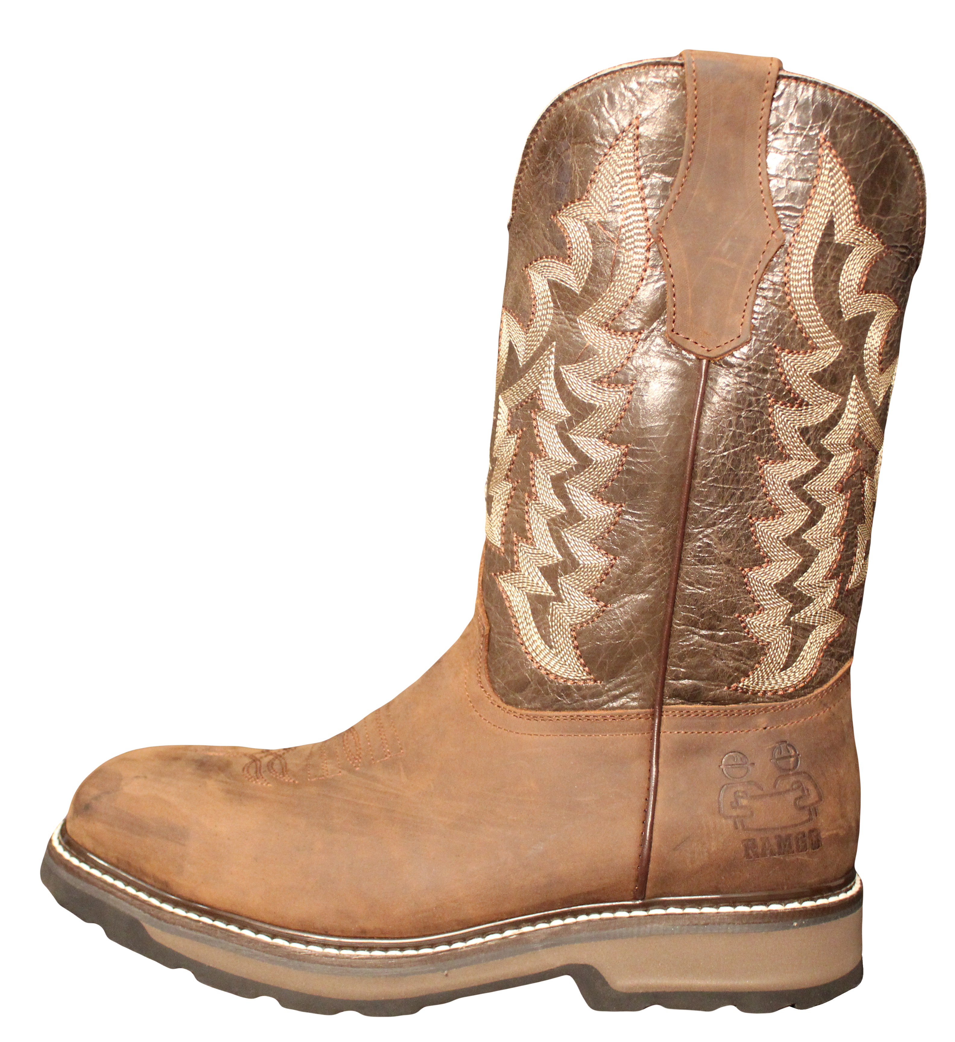 Cowhide leather steel toe boots- color Camel