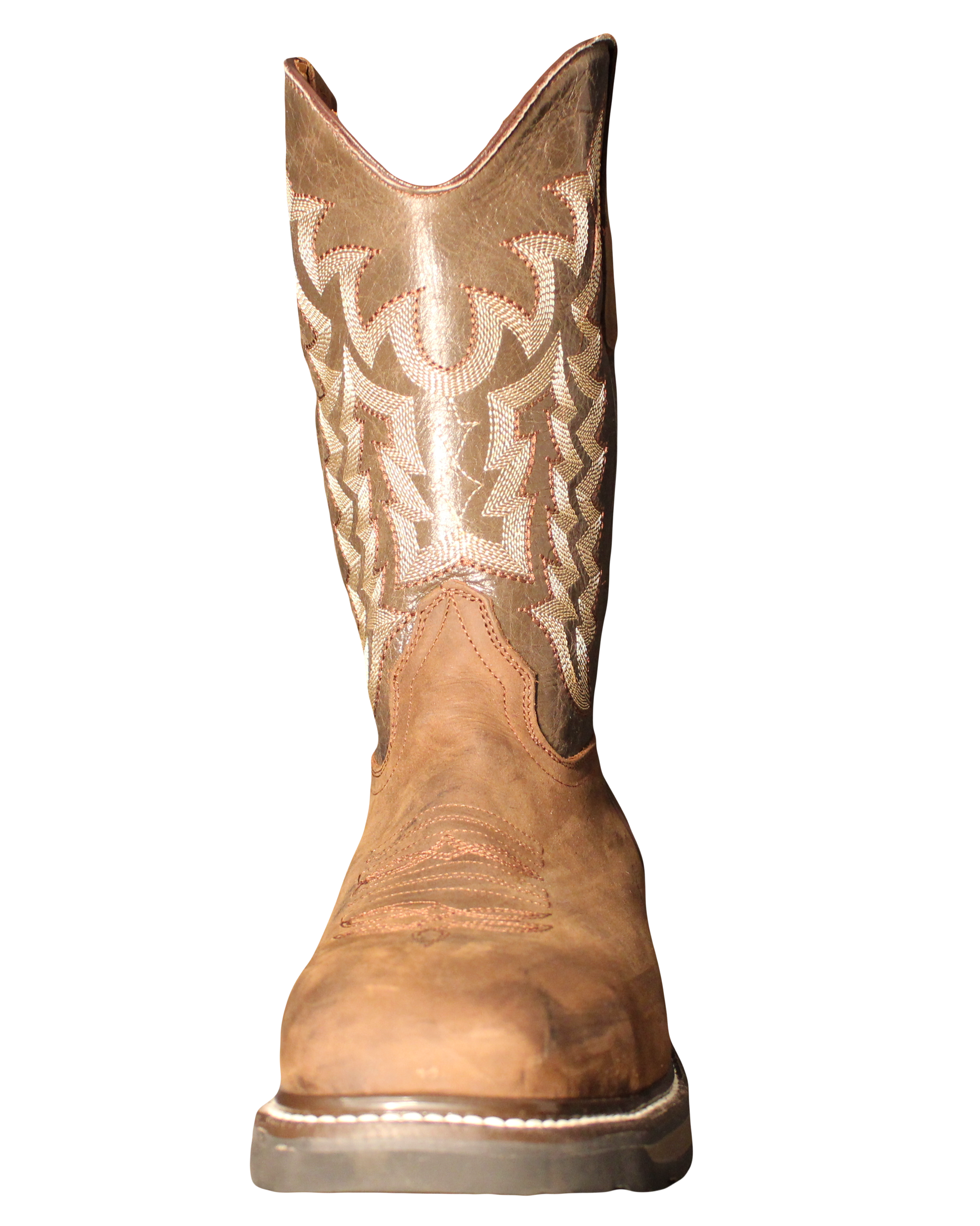 Cowhide leather steel toe boots- color Camel