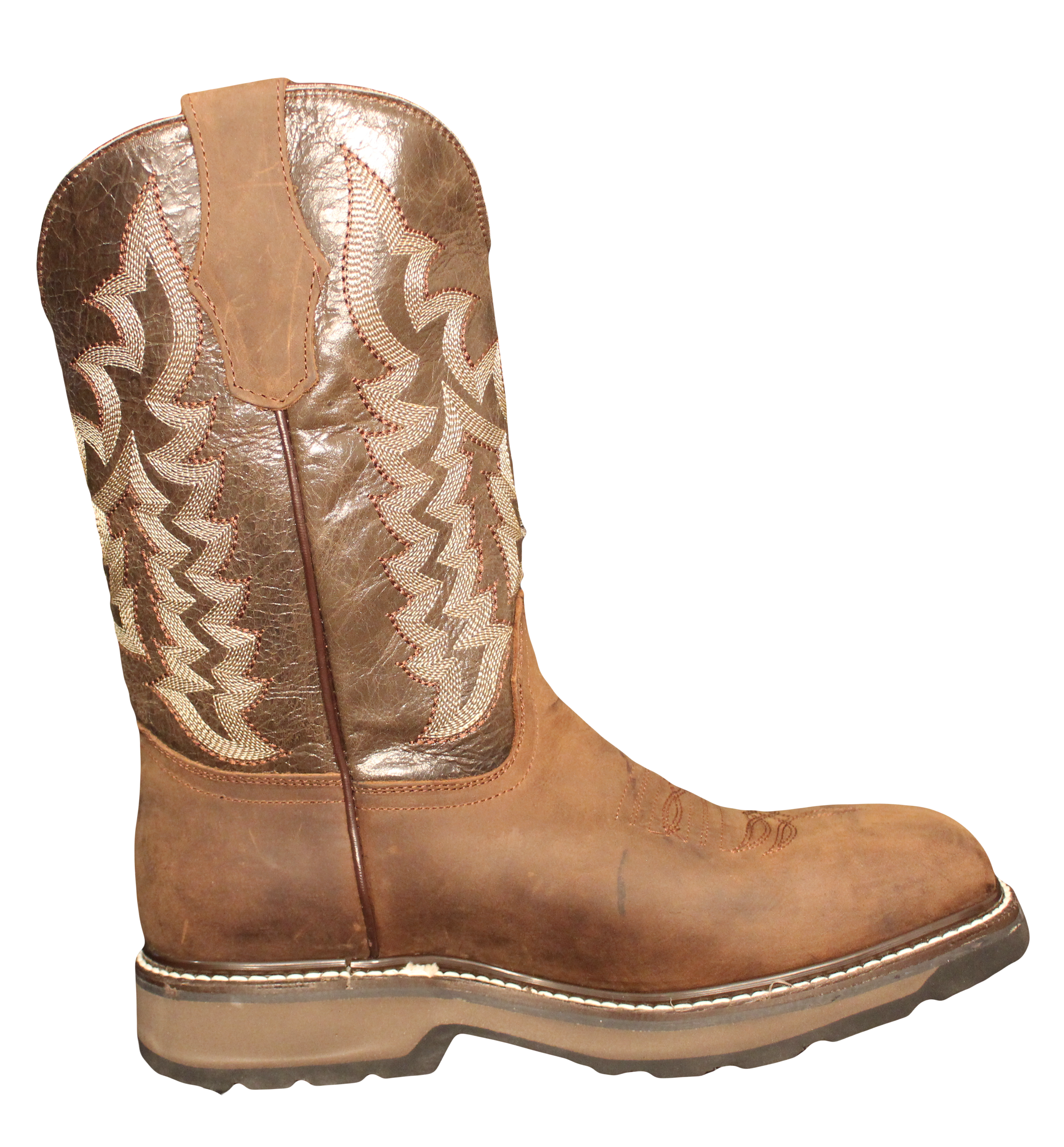 Cowhide leather steel toe boots- color Camel